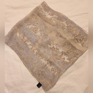 Silk sheer grey hues paisley scarf